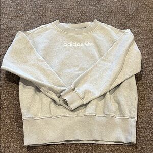 Vintage Adidas Women’s Light Gray Crewneck Sweater